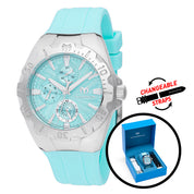 TechnoMarine Cruise Original Unisex Watch - 40mm. Black. White. Light Blue with Interchangeable Strap (TM-124008)