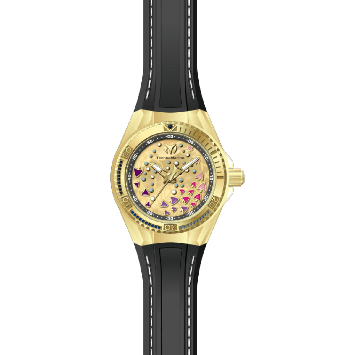 TechnoMarine Cruise Dream Unisex Watch w/ Mother of Pearl Dial - 40mm. White. Black (TM-125004)