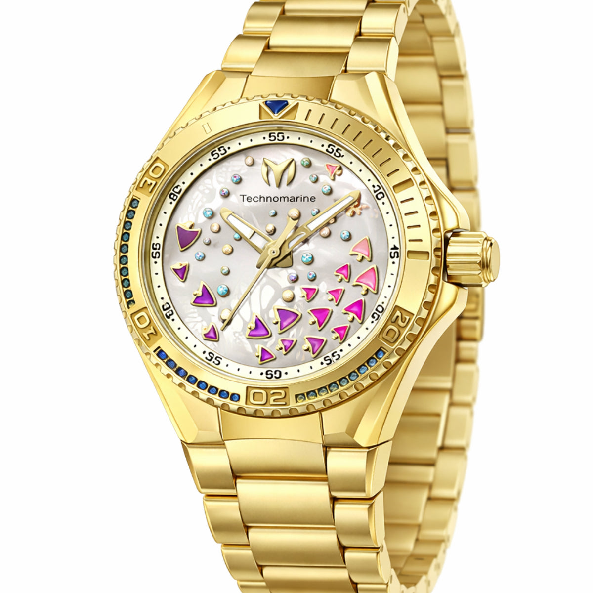 TechnoMarine Cruise Dream Unisex Watch w/ Mother of Pearl Dial - 40mm. Gold (TM-125006)