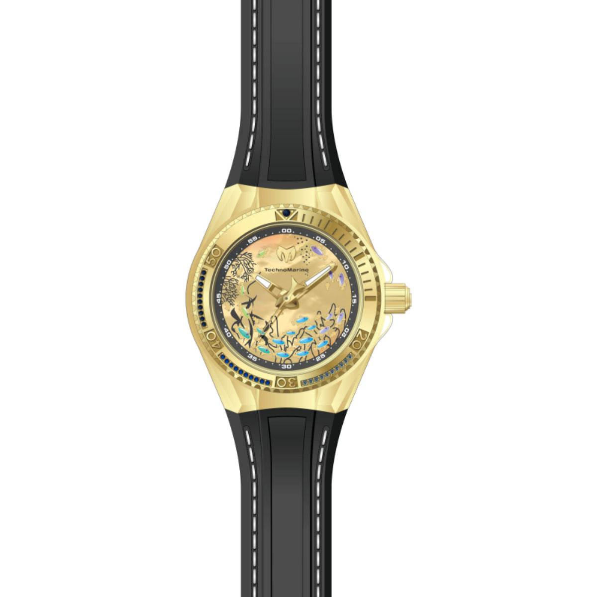 TechnoMarine Cruise Dream Unisex Watch w/ Mother of Pearl Dial - 40mm. White. Black (TM-125010)
