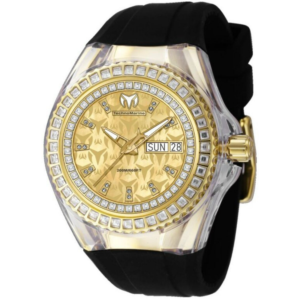 TechnoMarine Cruise Monogram Unisex Watch w/ Mother of Pearl Dial - 40mm. Black (TM-125038)