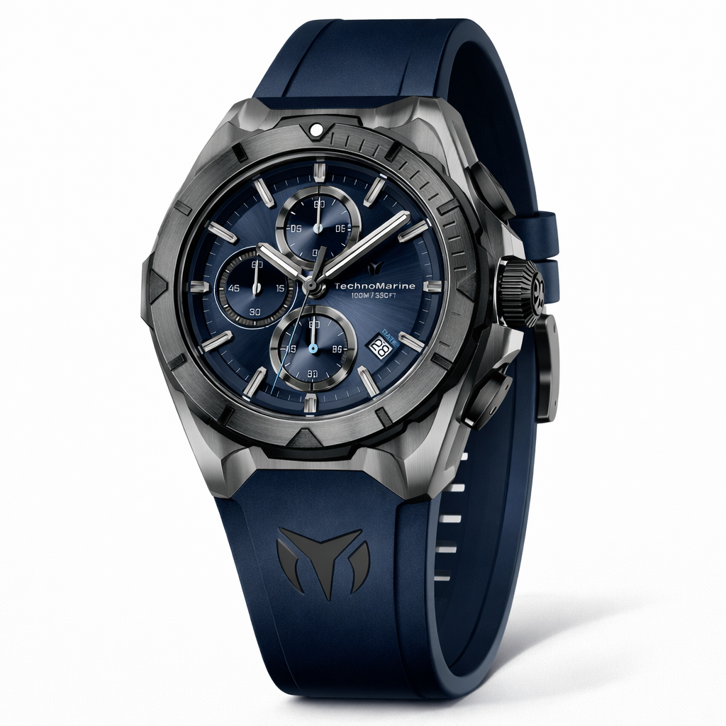 TechnoMarine Ocean Victory Men's Watch - 41.3mm. Dark Blue (TM-318138)
