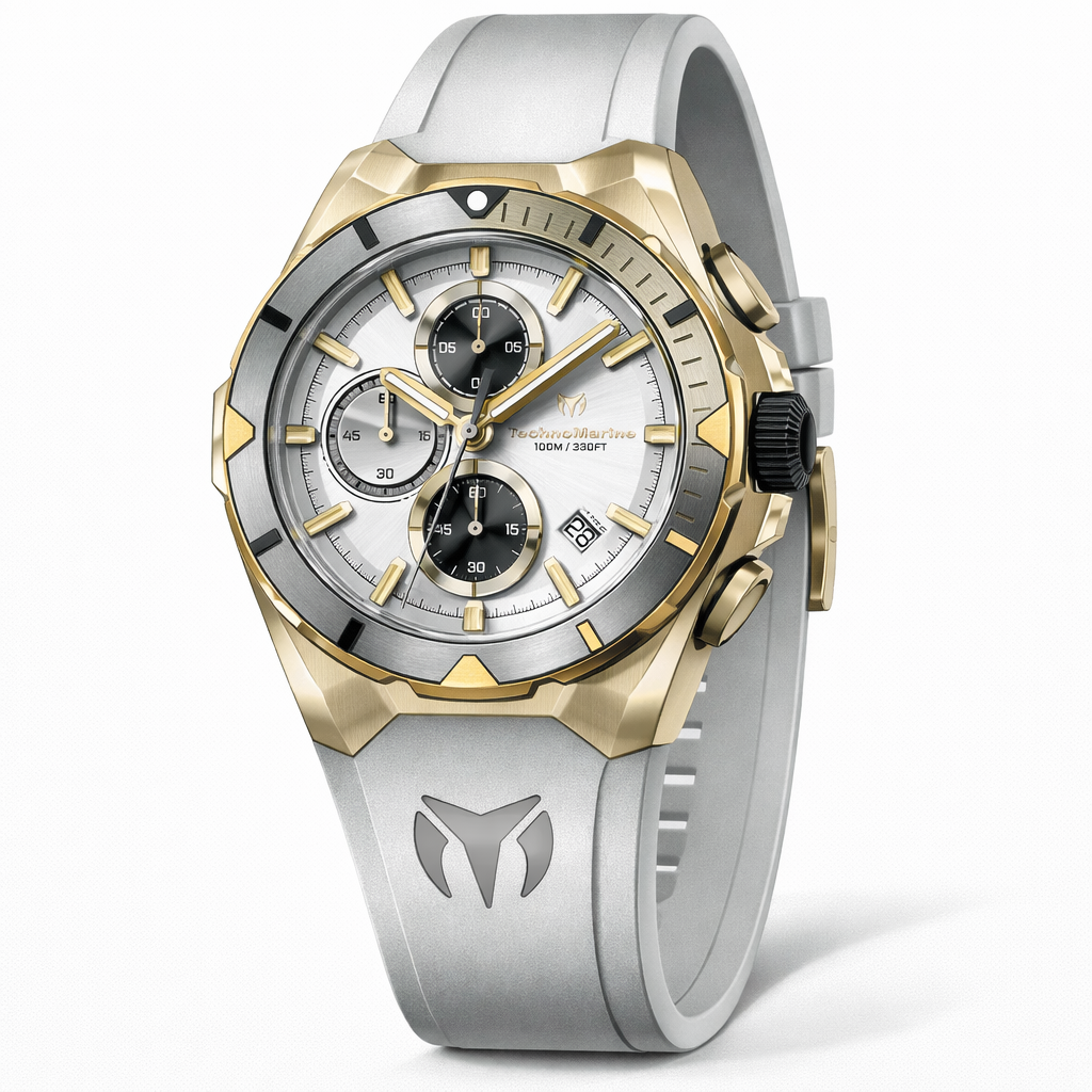 Open Box TechnoMarine OCEAN Victory Men's Watch - 41.3mm, White (AIC-TM-318141)