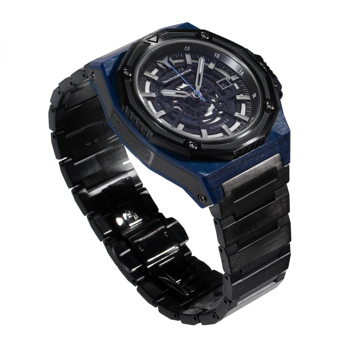TechnoMarine Carbon Nautic Marine Automatic Men's Watch with Forged Carbon Case - 45mm. Black (TM-525003)