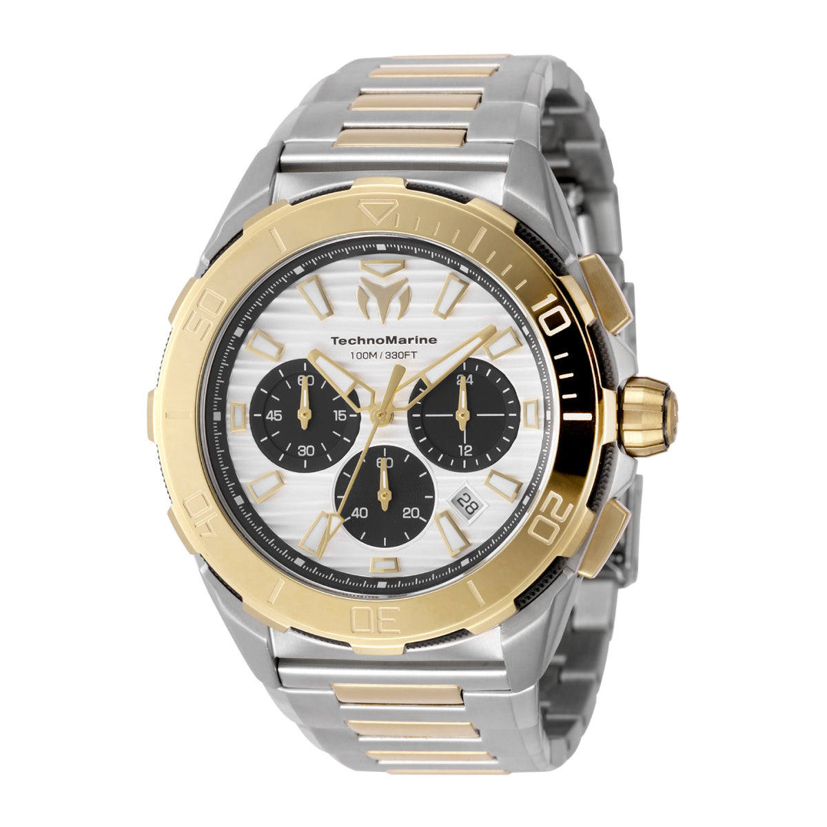 Open Box TechnoMarine Seven Seas Men's Watch - 44mm, Steel,Gold (AIC-TM-725034)