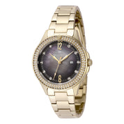 TechnoMarine Luna Tides Women's Watch w/ Mother of Pearl Dial - 33mm. Gold (TM-826010)