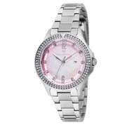 TechnoMarine Luna Tides Women's Watch w/ Mother of Pearl Dial - 33mm. Steel (TM-826013)