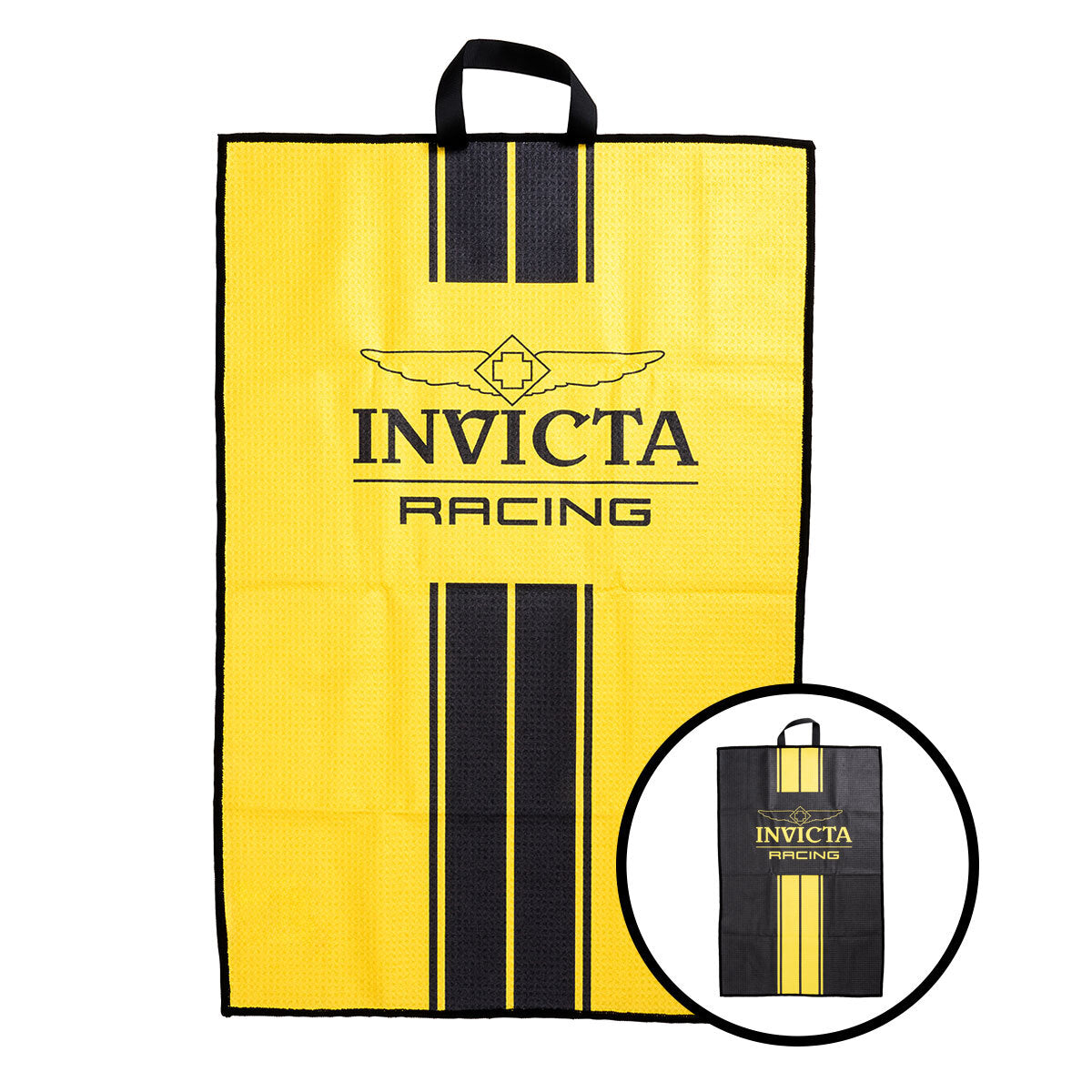 Invicta Racing Golf Towel, Yellow (IG0334)